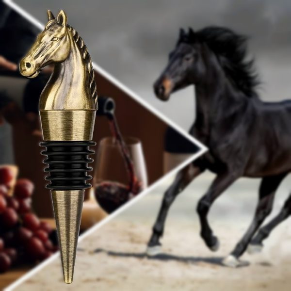8cc69b0896d2ef4cc701e5b72708bd1b Paard flessenstopper - wijnkurk zilver