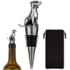 dd5443a8d16122ddee6d6a41b9aa275b Hond flessenstopper - wijnkurk zilver