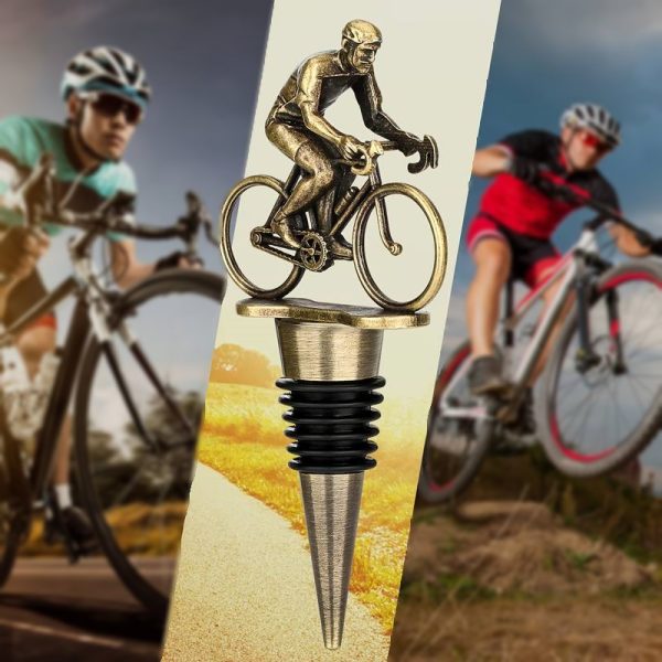 Fiets flessenstopper - wijnkurk goud