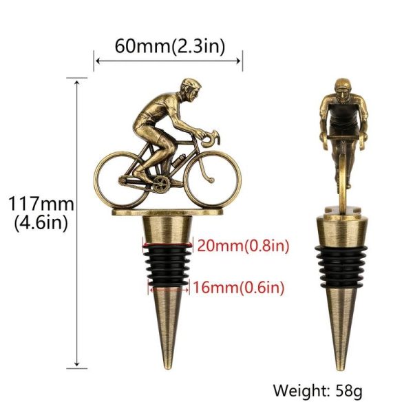 Fiets flessenstopper - wijnkurk goud