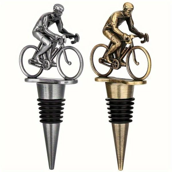 Fiets flessenstopper - wijnkurk goud