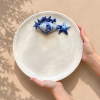 Rond bord blauw koraal